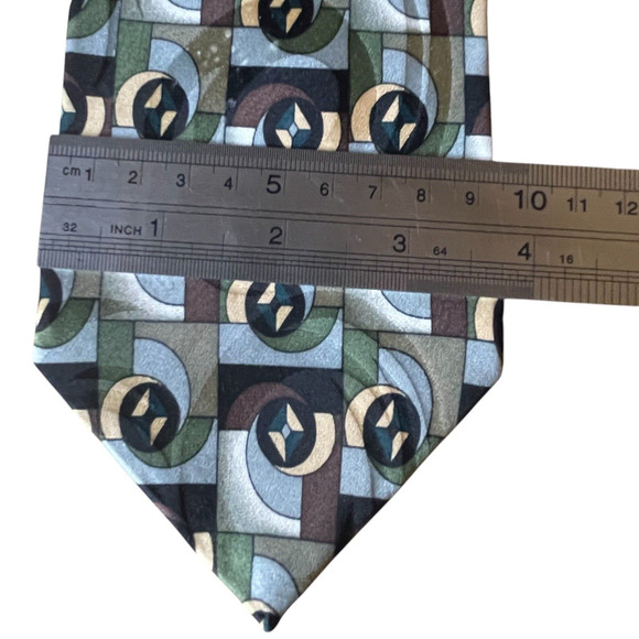 (3) VTG Mens 100% Silk Neck Tie Floral Geometric 57" USA Tulips Abstract Red - Picture 5 of 12